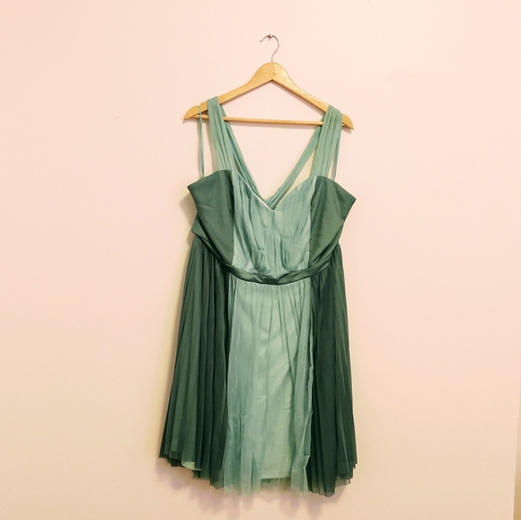 Fervour Dresses & Skirts - Green Chiffon Mini Dress